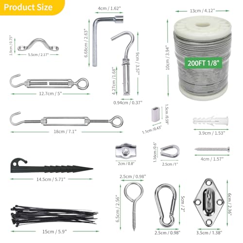1 8" Wire Cable Rope Kit (200 Foot)