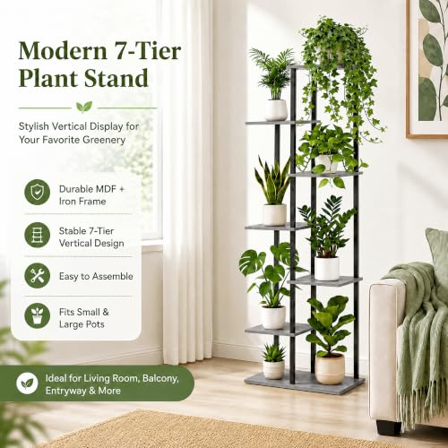 Corner Tall Plant Stand Indoor 7 Tier 8 Potted (8 Count)