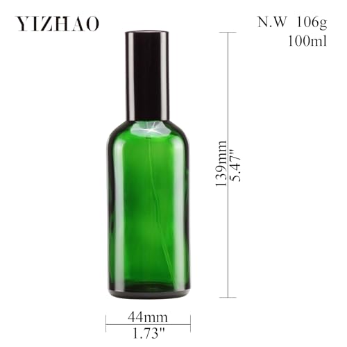 Green Glass Spray Bottles 4oz (9 Count)