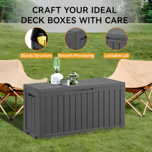 Outdoor Storage Box (Black / 82 Gallon)