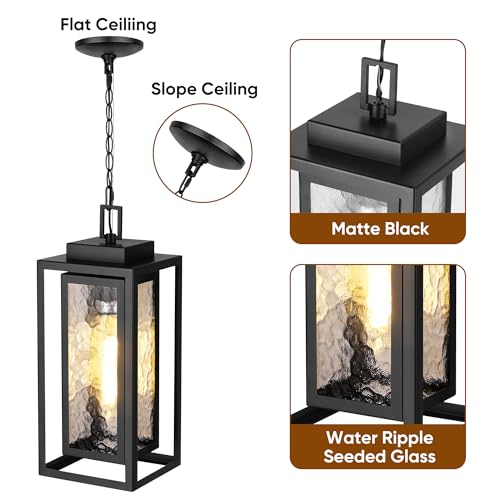 15" Outdoor Pendant Light (Water Ripples)