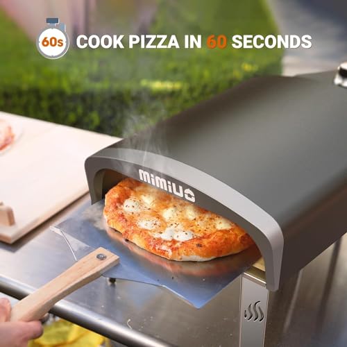 Auto Rotating Gas Pizza Oven Outdoor 39Lbs