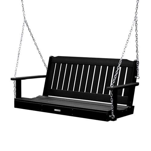 AD-PORL1-BKE Lehigh Porch Swing, 5 Feet, Black (Black)