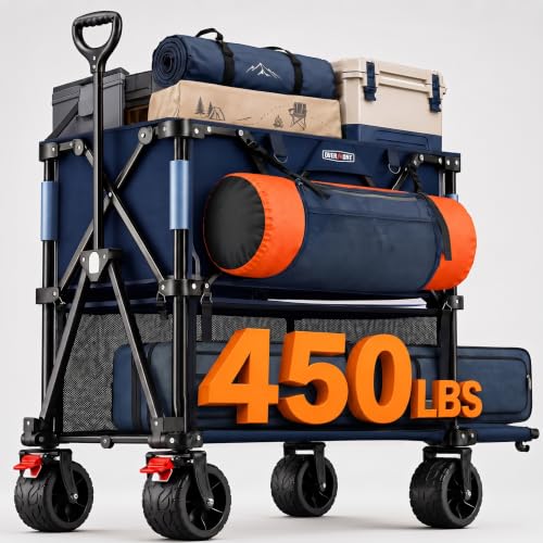 400L Folding Double Decker Wagon with Brakes