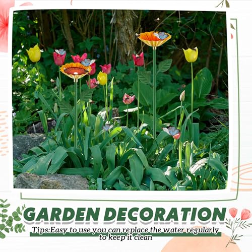 1 Pcs Metal Bee Watering Station (Yellow)