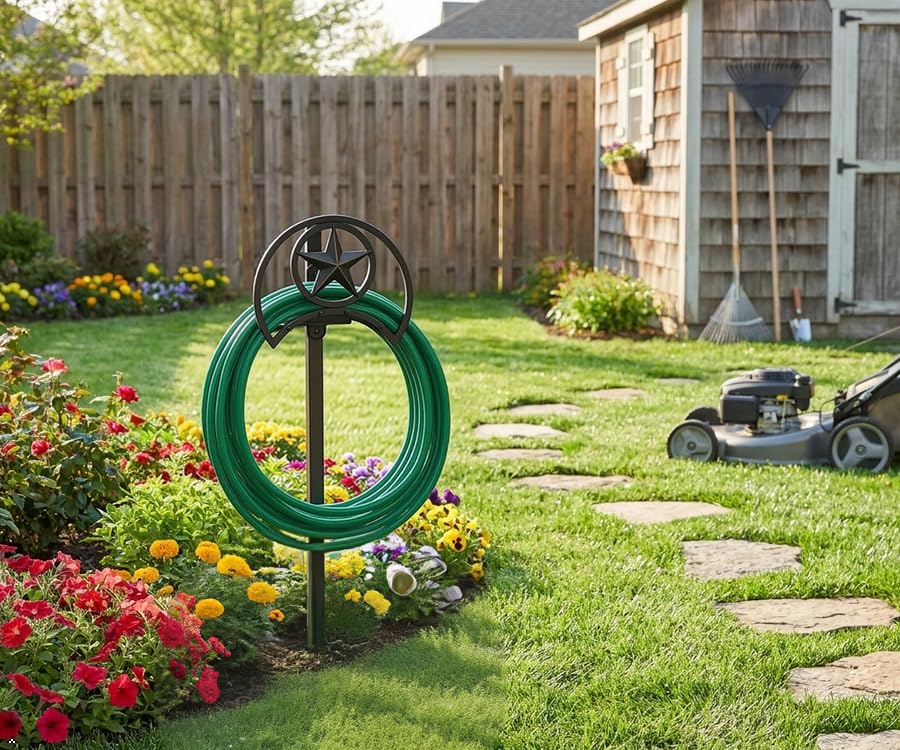 Garden Hose Holder Freestanding Holds 125