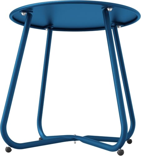 Peacock Blue Patio Side Table