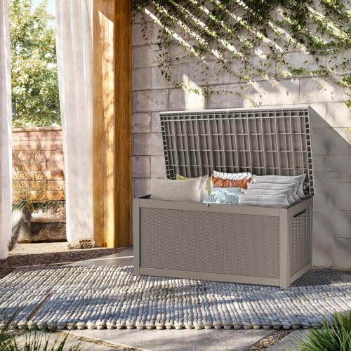 330 Gallon Outdoor Storage Box Waterproof (Coffee / 330 GAL)