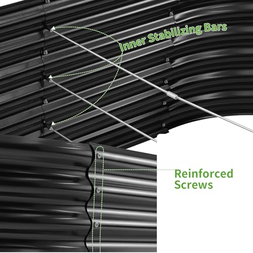 24“ Tall Galvanized Raised Garden Bed Kit