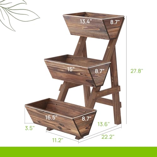 Vertical Garden Planter 3 Tier Raised Garden Bed Tiered Planter Box Outdoor