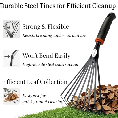 2 Pack Small Hand Rake for Gardening (2 Count)