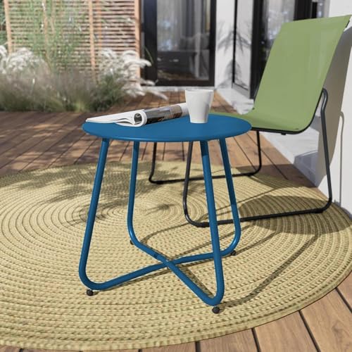 Peacock Blue Patio Side Table