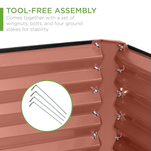 8x4x2ft Outdoor Metal Raised Garden Bed