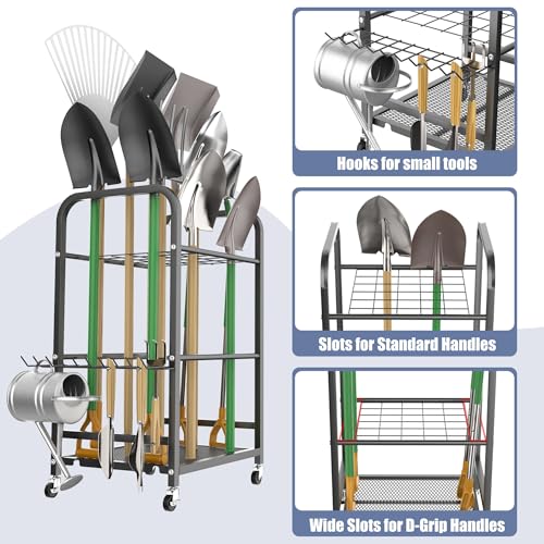 Garden Tool Organizer with Wheels (Small-stand)