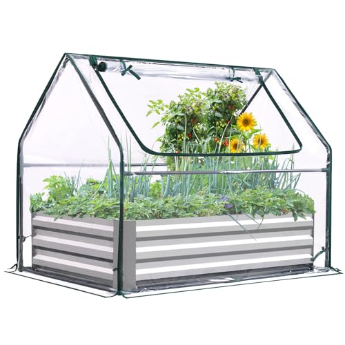Raised Garden Bed with Cover 4x2.5x1 FT