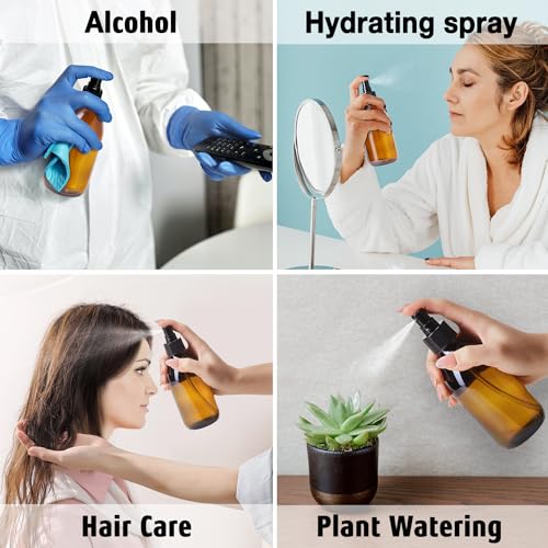 Amber Glass Spray Bottles 8.8 oz (2 Count)