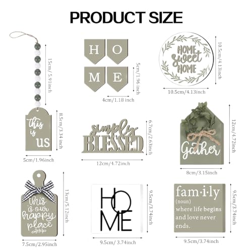 11PCS Farmhouse Tiered Tray Decor Set