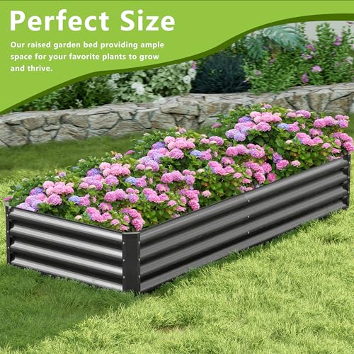 2PCS 8x2x1FT Galvanized Raised Garden Bed (2 Count)