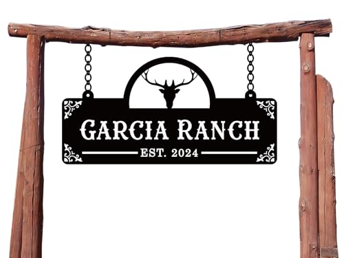 Personalized Metal Farm Sign (Black034)