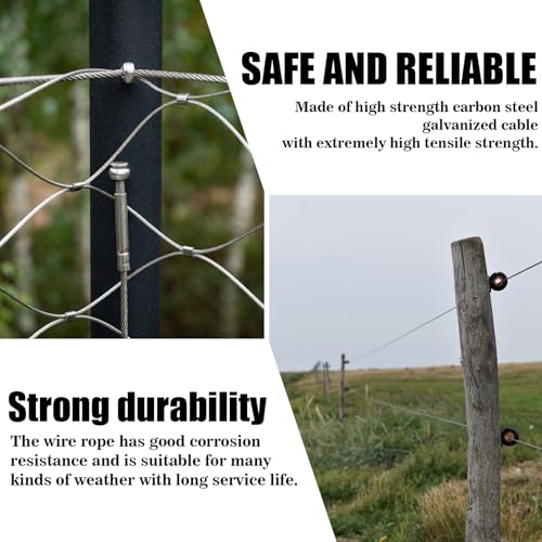Metal Wire 1 8 Inch Galvanized Carbon Steel Aircraft Cable 7x7 100FT