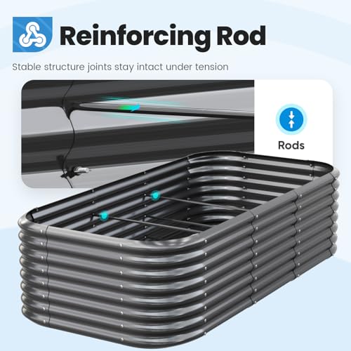 Galvanized Oval Raised Garden Bed Kit