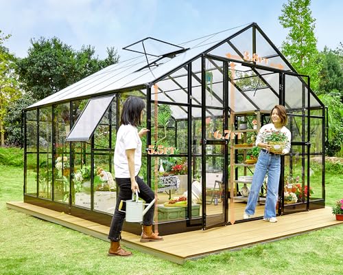 12x13.5x9FT Hybrid Polycarbonate Greenhouse Quick (12x13.5x9 FT)