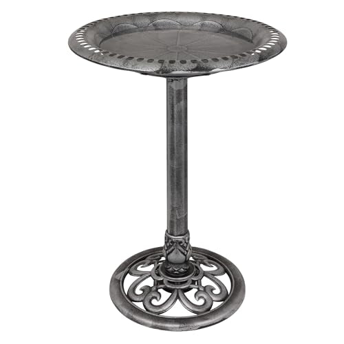 TEC116GR Outdoor Pedestal Birdbath w