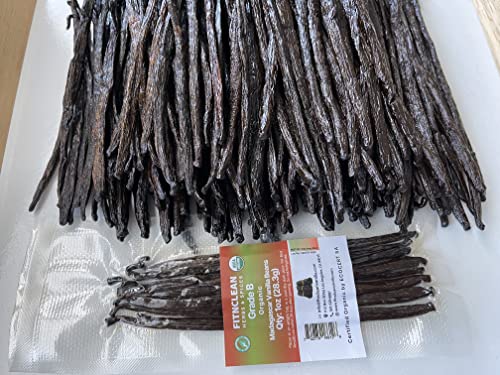 1oz Madagascar Vanilla Beans Grade B. Certified USDA Organic for extract (1 Ounce (Pack of 1))