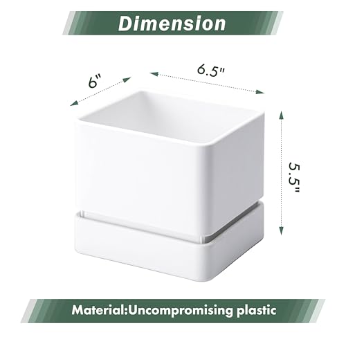 3 Pack Plastic Herb Planter Pots (3 Count)