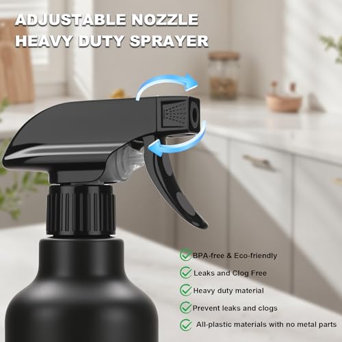 Spray Bottles 16.9oz (Black)