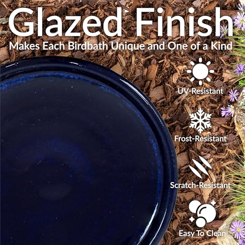 Sunnydaze Ceramic Bird Bath for Outside