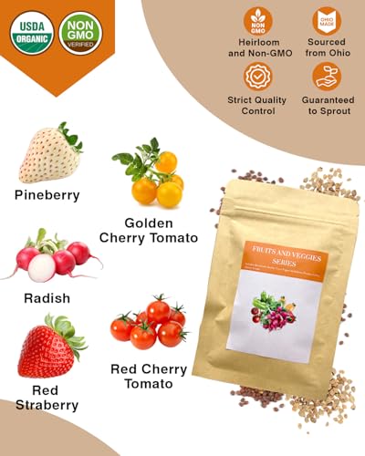 Red Strawberry and Pineberry Seed Pod Kit for AeroGarden