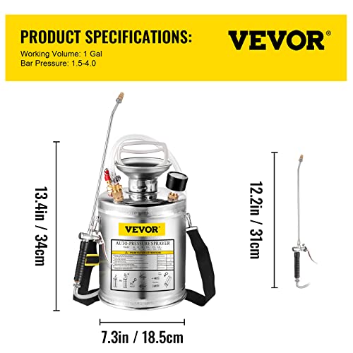 1 Gallon Stainless Steel Pump Sprayer