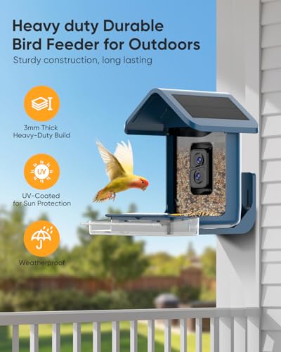 Bird Feeder with Camera Solar Powered