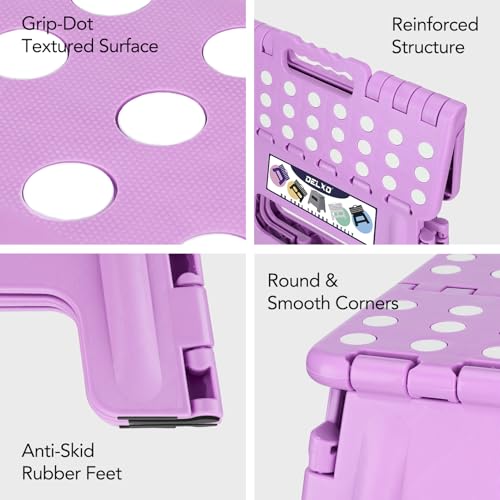 Folding Step Stool 13 Inch (Light Purple / 13 Inch)