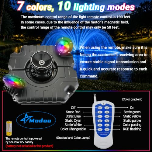Pond Fountain Aerator with Lights