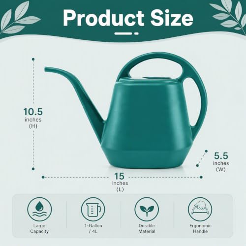 Watering Can Plastic 4 Litre Lightweight Water Sprayer Watering Bottle for Garden Outdoor House Flower Bonsai Plant