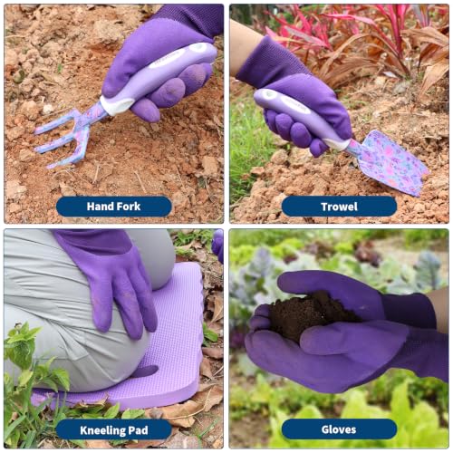 Purple Garden Tools Set 10 Pieces (purple)