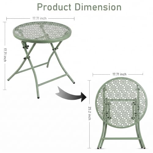 Folding Outdoor Small Side Tables (Green)