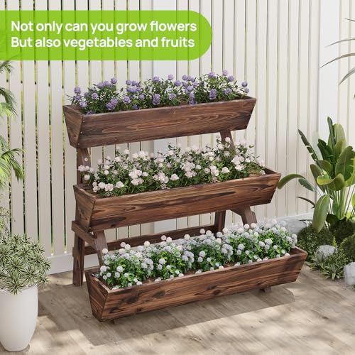 Vertical Garden Planter Tiered Planter 3 Tier Raised Garden Bed Outdoor