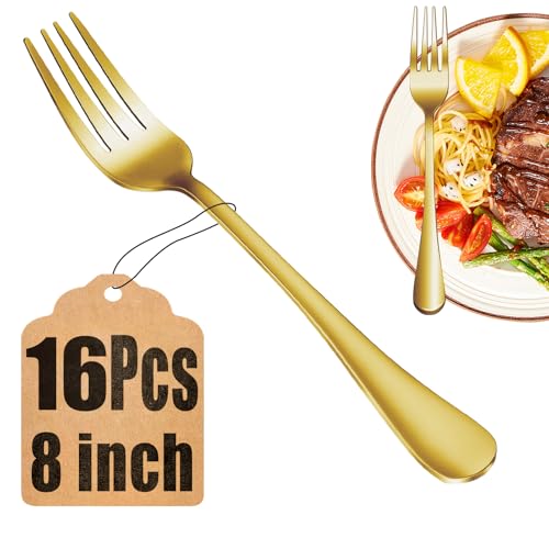 16 Piece Gold Dinner Forks Set (16 Count)