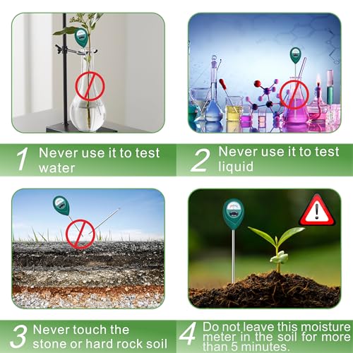 2 Pack Long Probe Plant Soil Moisture Meter