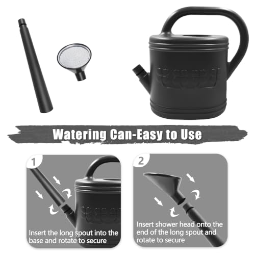 2 Gallon Watering Can (Black / 2 Gallon)