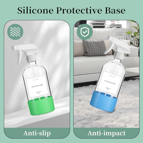 2 Pack Glass Spray Bottles with Silicone Sleeve (2 Count)