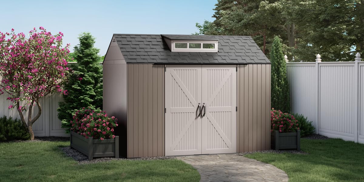 Extra Large Resin Outdoor Storage Shed With Floor
