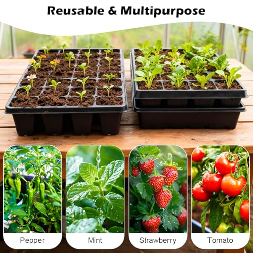 10 Pack 40 Cell Seed Starter Trays (Black / 40 Cells-10P)