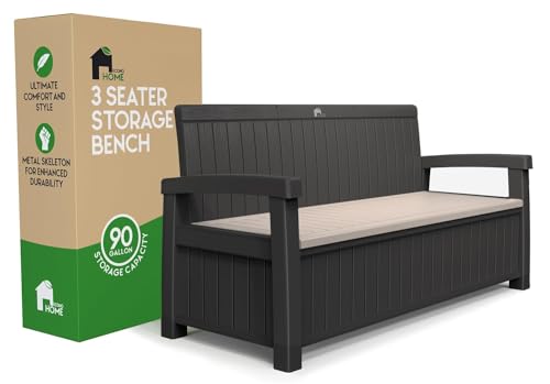 3 Seat Outdoor Storage Bench