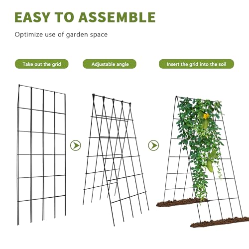Cucumber Trellis 2 Pack (Steel Black / 39.4" H)
