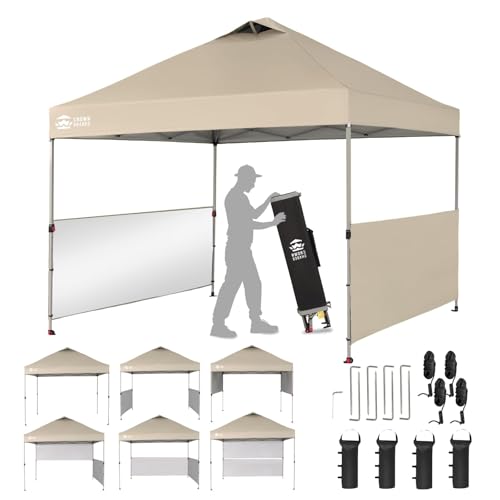 10x10 Pop up Canopy Tent with 2 Half Sidewalls