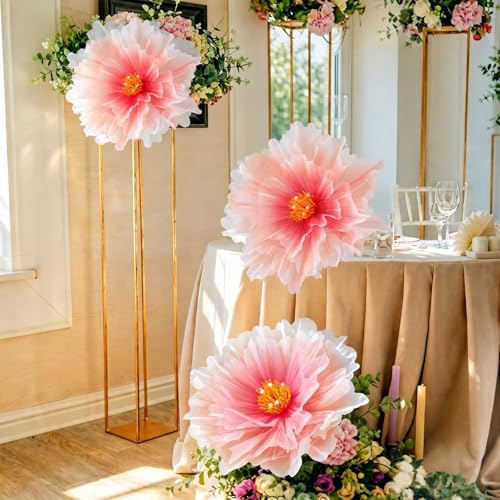3 Pcs Pink Gaint Flower Decoration for Wedding Reception (Flower / Pink)